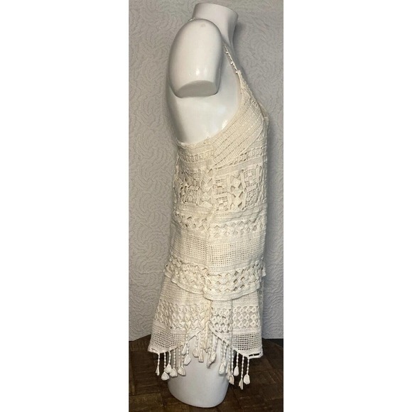 AQUA Cream 2 Piece Set Of Shorts And Tank Coachella Summer Outfit Size XSmall - Picture 3 of 12